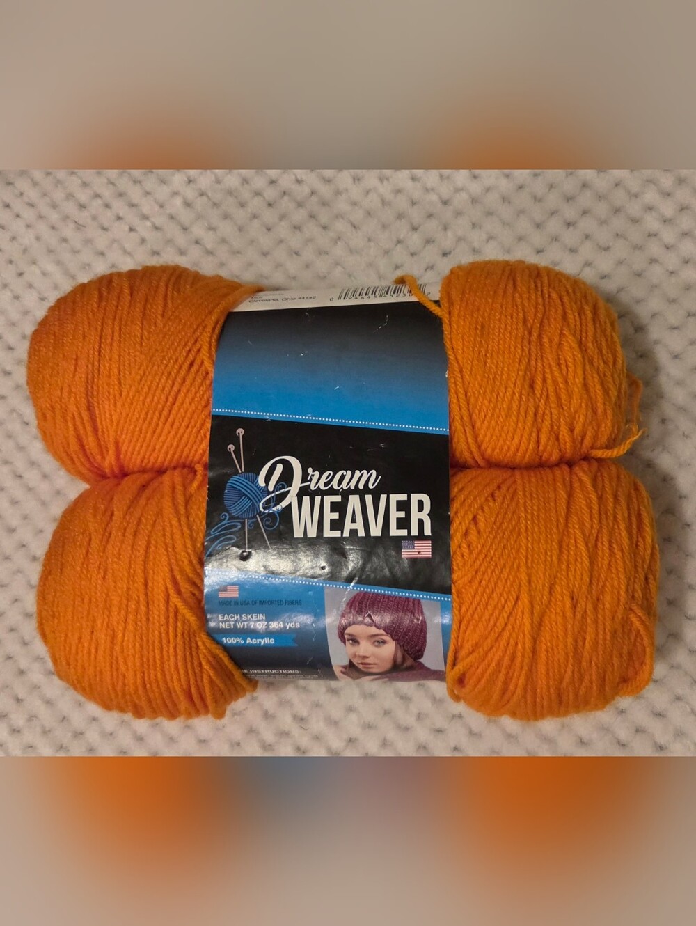 🎃🎃🎃DREAMWEAVER 2 PK YARN ORANGE